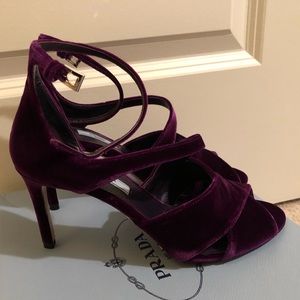 Prada calzature donna velluto sandals sz37
